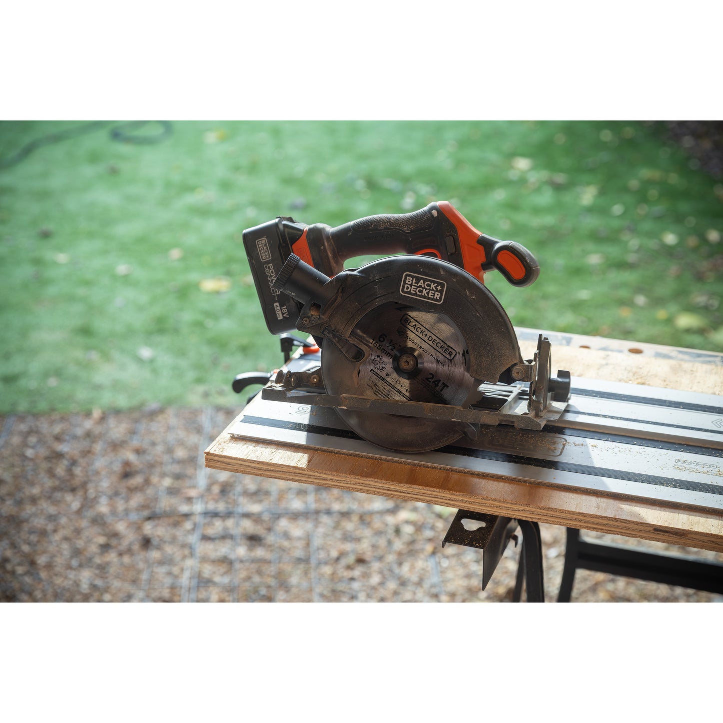 BLACK+DECKER 18v brushless cirkelzaag 165mm handcirkelzaag (zwart oranje, accu en oplader niet inbegrepen)