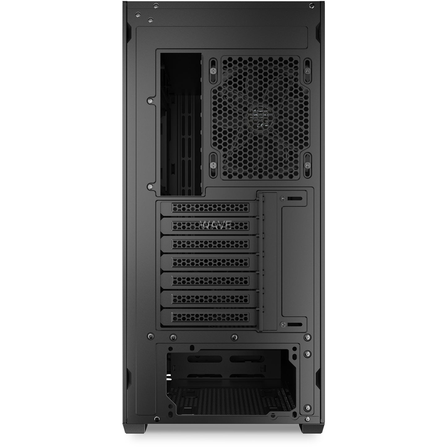 Sharkoon ak4 rgb strip midi tower behuizing (zwart | 2x usb-a | 1x usb-c | rgb)