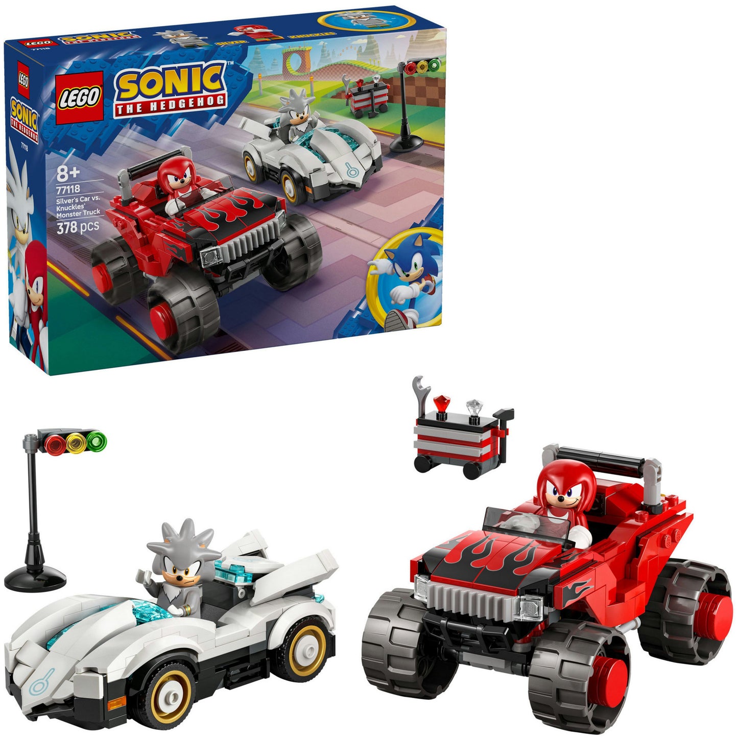 LEGO sonic the hedgehog 77118 silvers auto vs. knuckles' monstertruck
