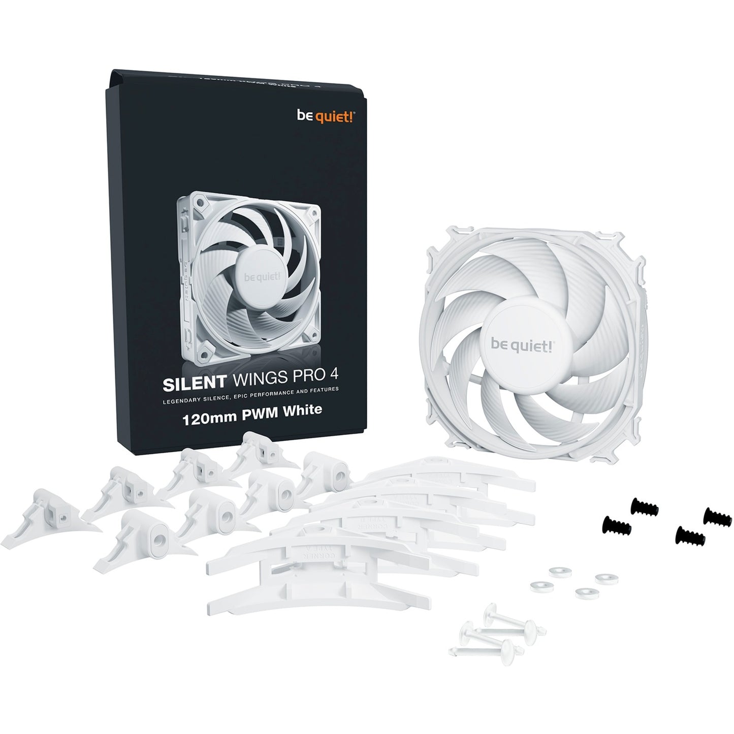 Be Quiet! silent wings pro 4 pwm case fan (wit, 120 x 120 x 25 mm)