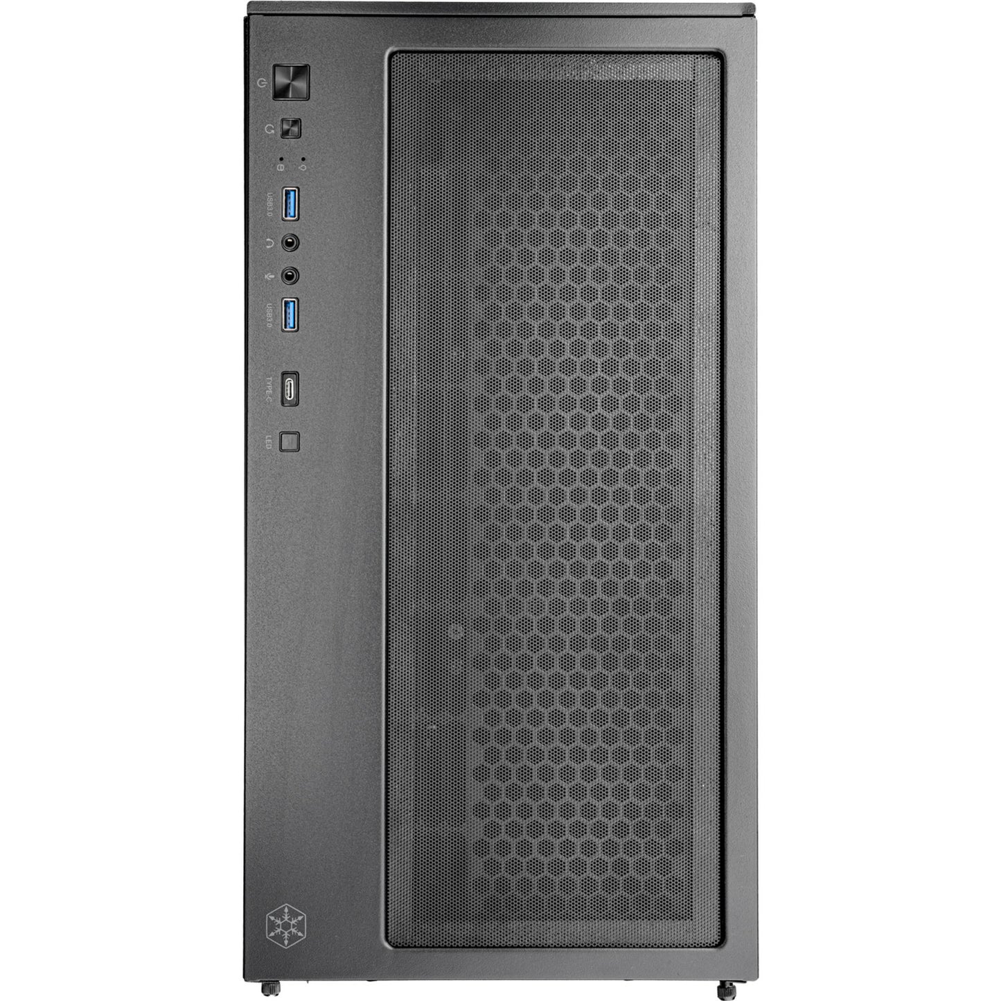 SilverStone lucid 05 mini tower behuizing (zwart | 2x usb-a | 1x usb-c | rgb | tempered glass)