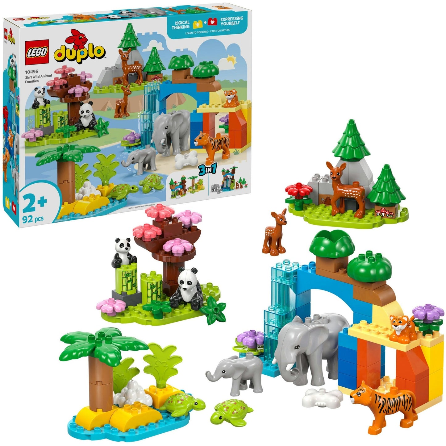 LEGO duplo town 10446 3-in-1 families van wilde dieren