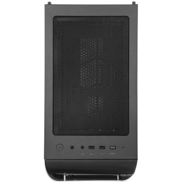 SilverStone seta a1 midi tower behuizing (zwart titanium | 2x usb-a | 1x usb-c | rgb | tempered glass)