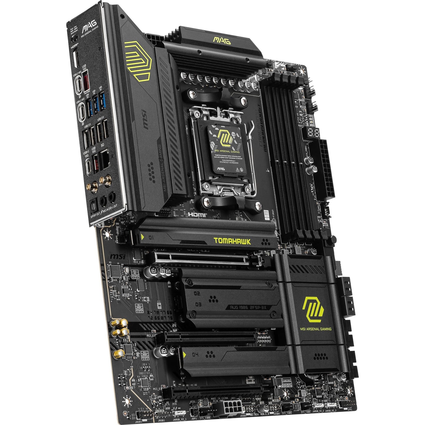 MSI mag x870 tomahawk wifi socket am5 moederbord (raid, 5 gb-lan, wlan, bt, sound, atx)