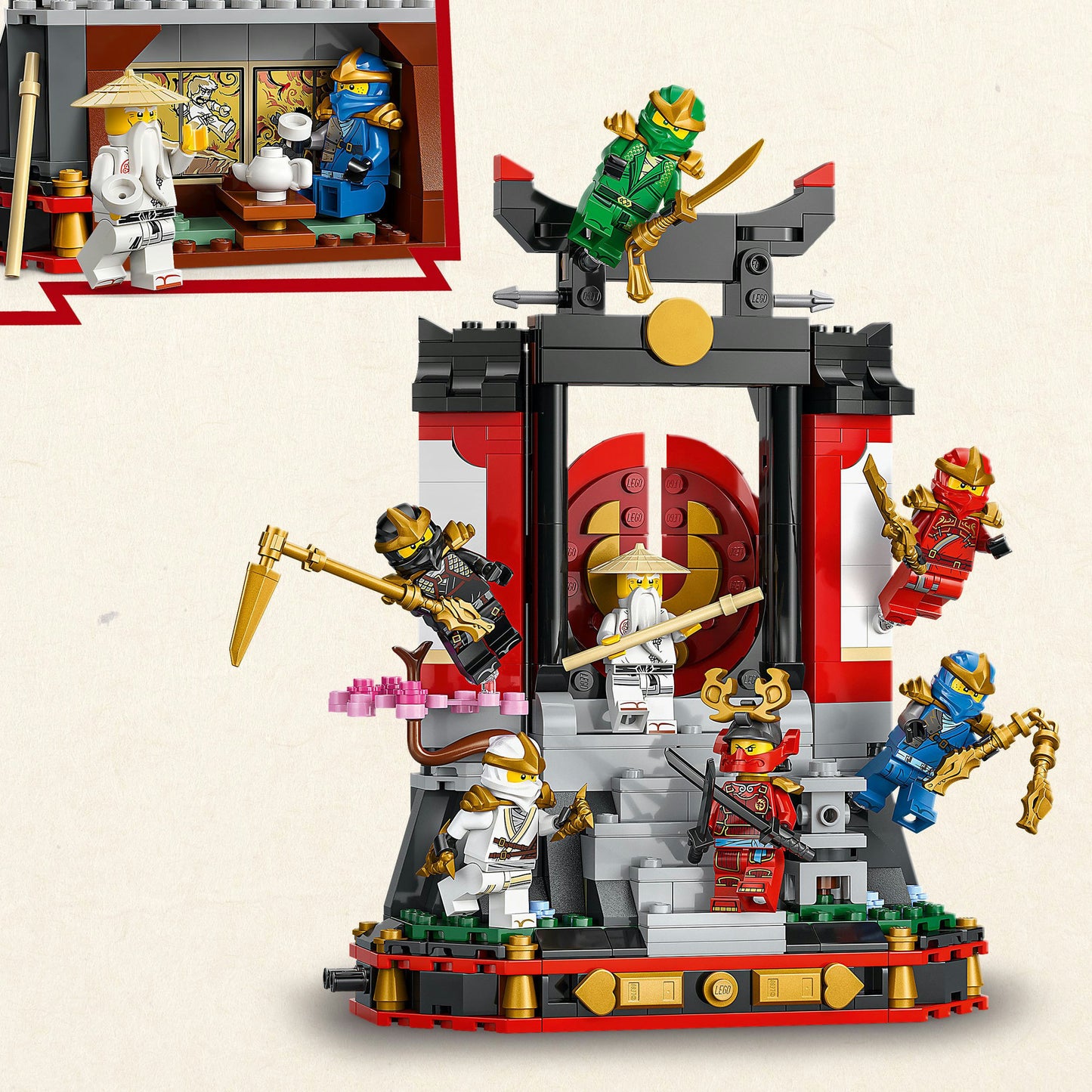 LEGO ninjago 71866 15-jarig jubileum: display met ninjapersonages
