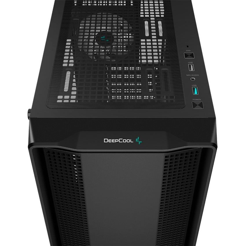 DeepCool cc560 argb v2 midi tower behuizing (zwart | 2x usb-a | rgb | tempered glass)