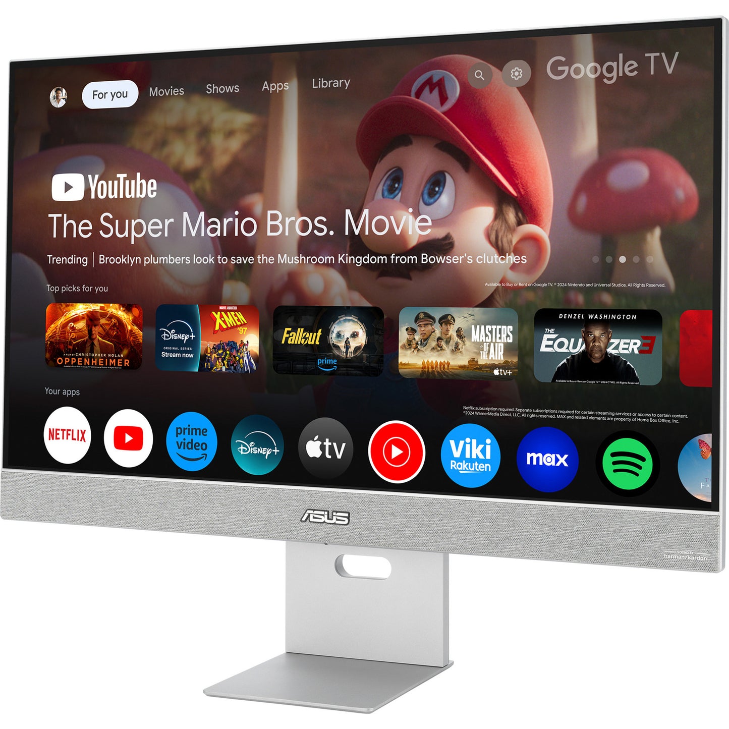 ASUS zenscreen smart monitor ms32uc 31.5 4k uhd (grijs, hdmi, displayport, 2x usb-a, usb-c, wifi)