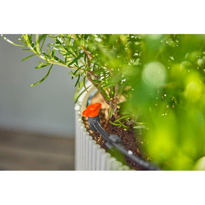 GARDENA micro-drip-bewatering balkon set (15 planten) druppelaar (zwart grijs)