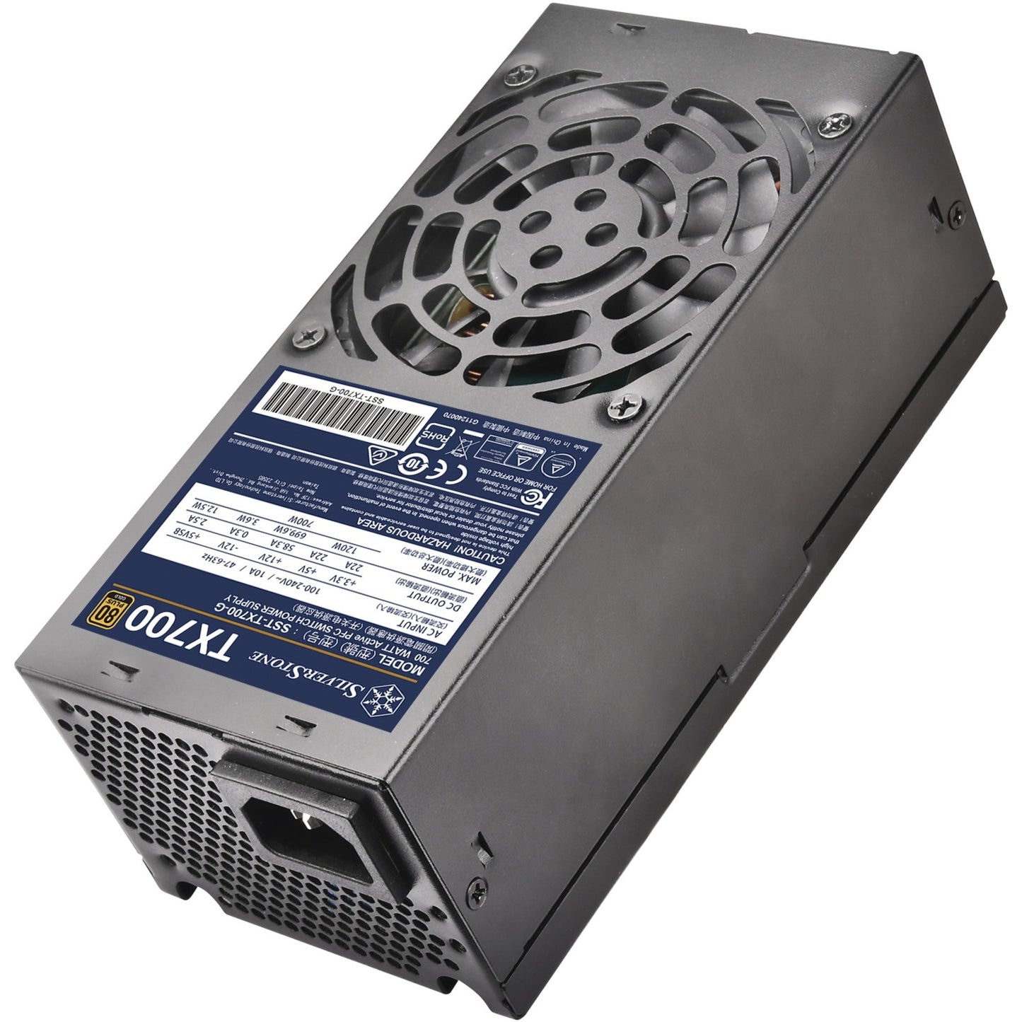 SilverStone sst-tx700-g 700 watt voeding (zwart, 4x pcie)