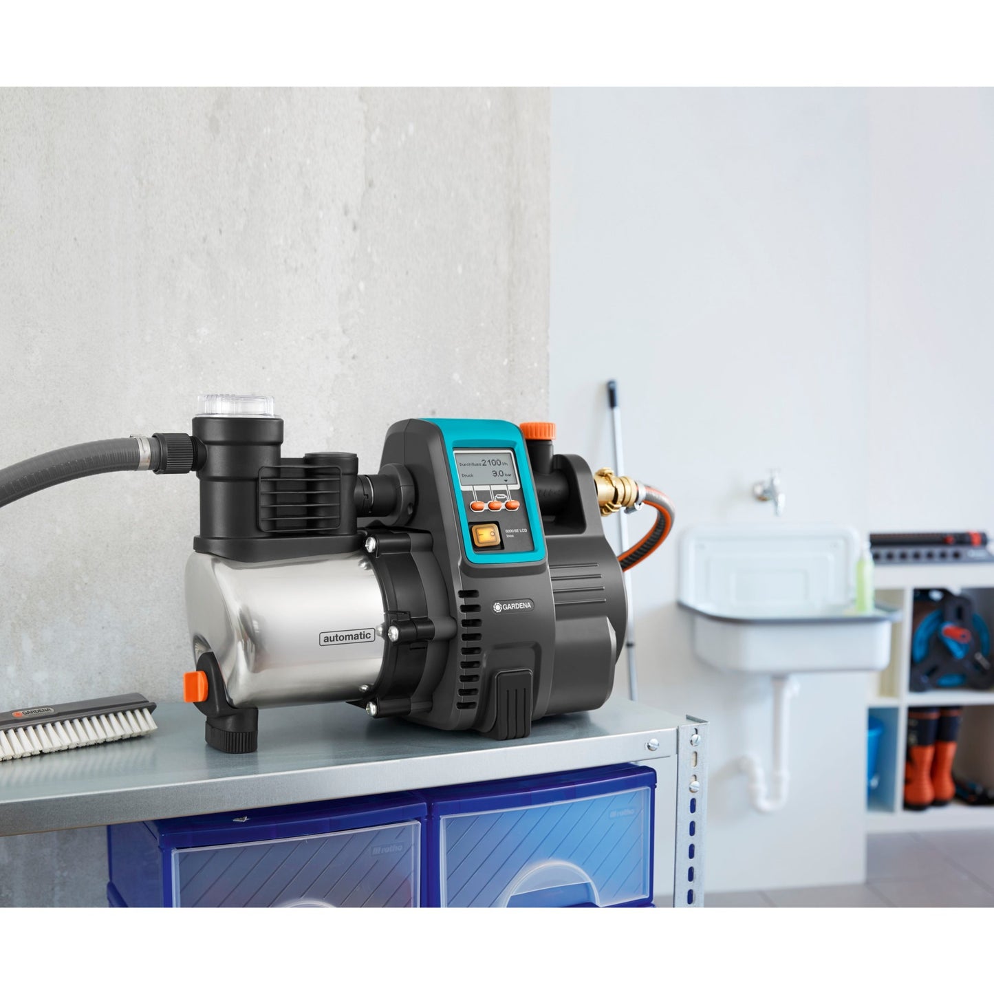 GARDENA hydrofoorpomp 6000 6 lcd inox (inox zwart, 1760-20)