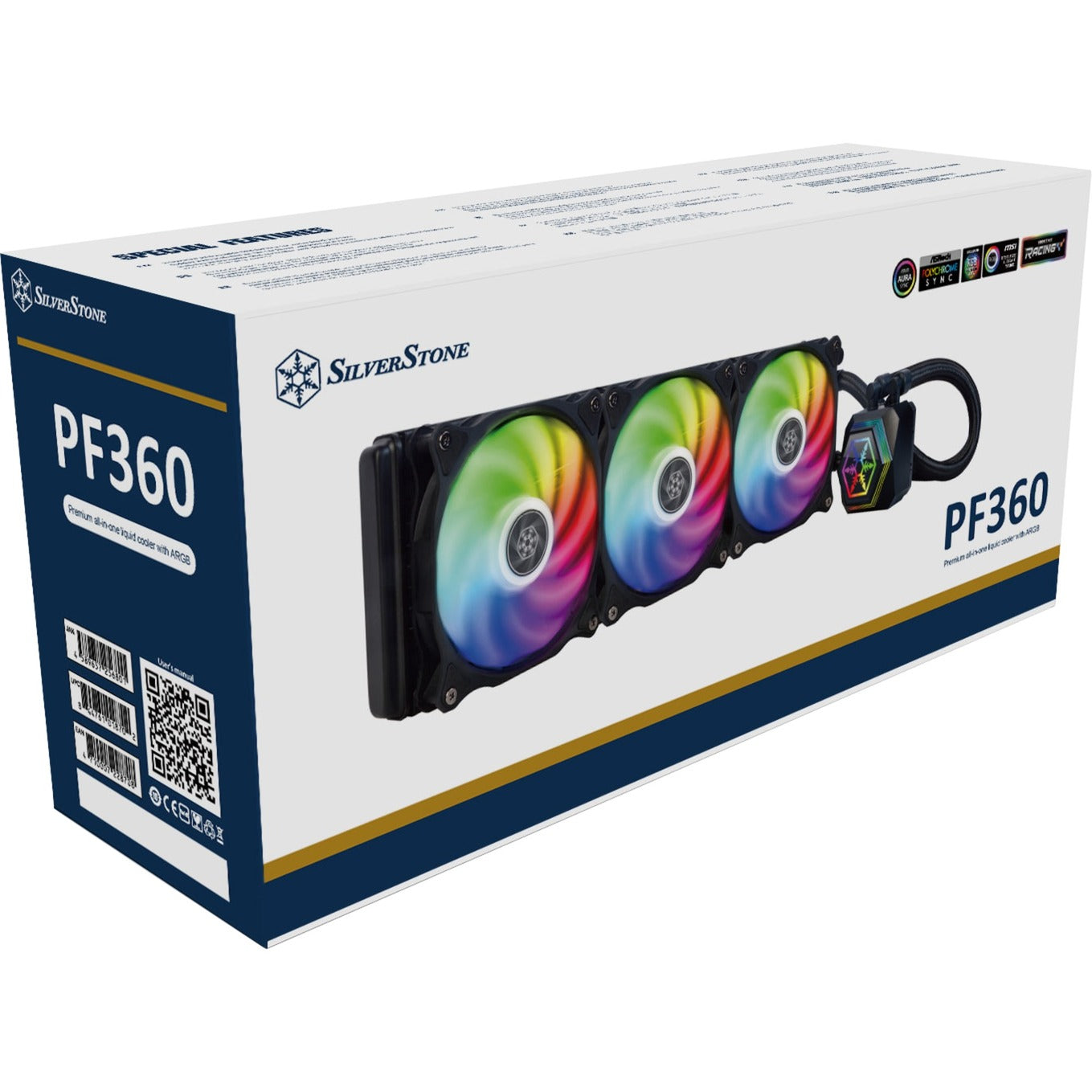 SilverStone sst-pf360-argb-v2 waterkoeling (zwart, incl. rgb controller)