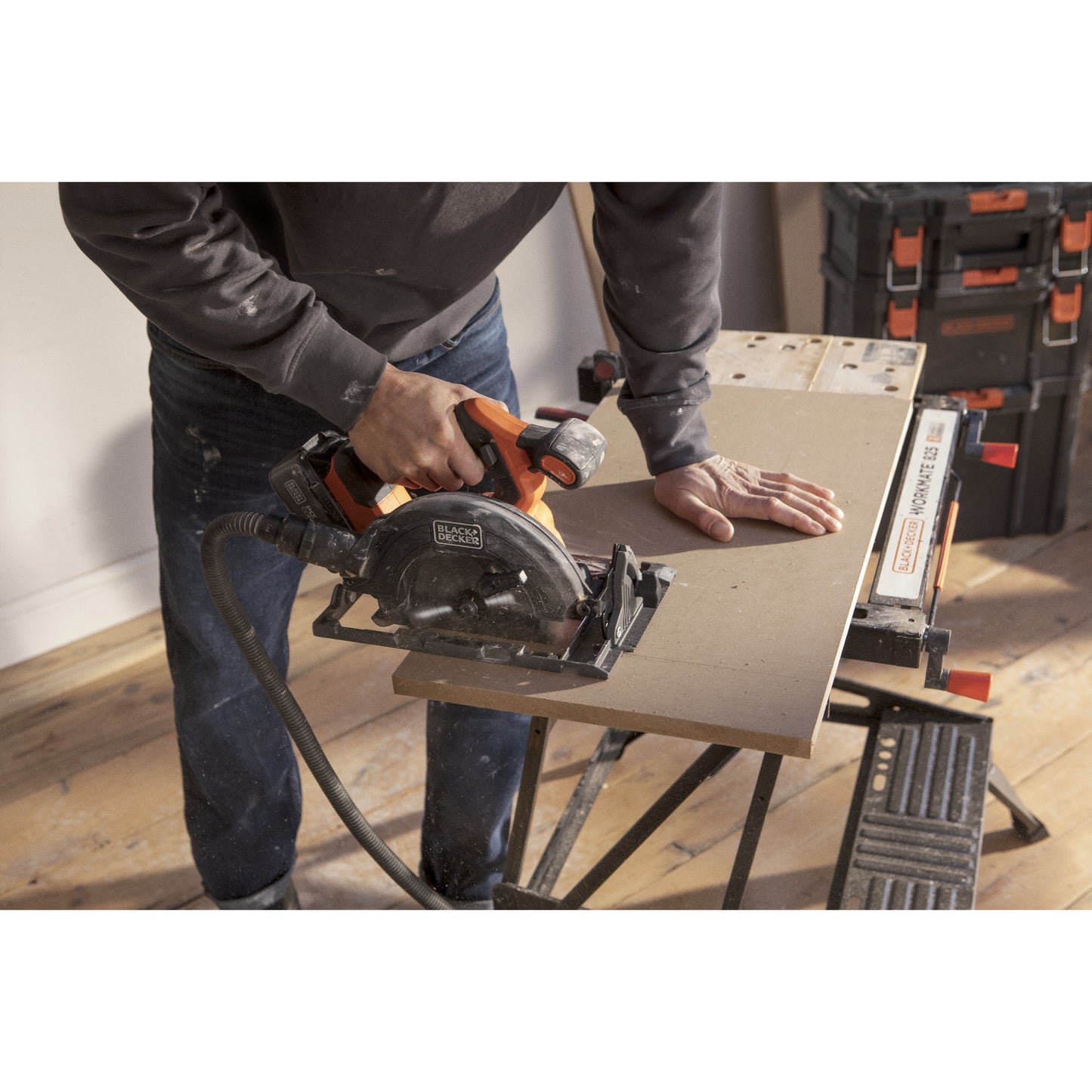 BLACK+DECKER 18v brushless cirkelzaag 165mm handcirkelzaag (zwart oranje, accu en oplader niet inbegrepen)