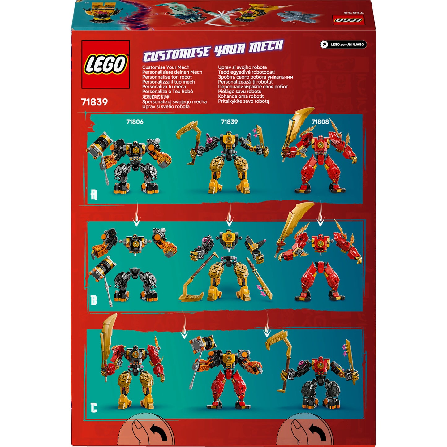 LEGO ninjago 71839 arins spinjitzu strijdmecha