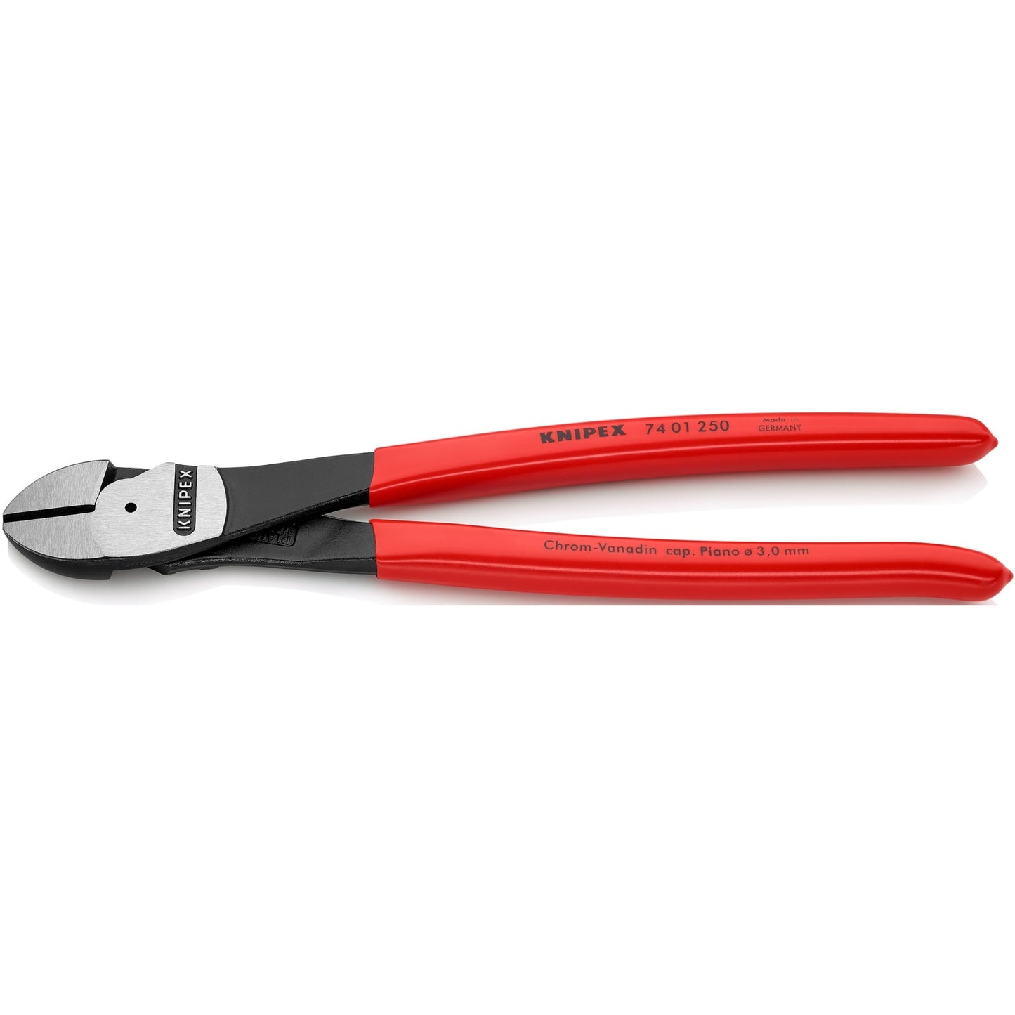 KNIPEX kracht-zijsnijtang 74 01 250 kniptang (rood)