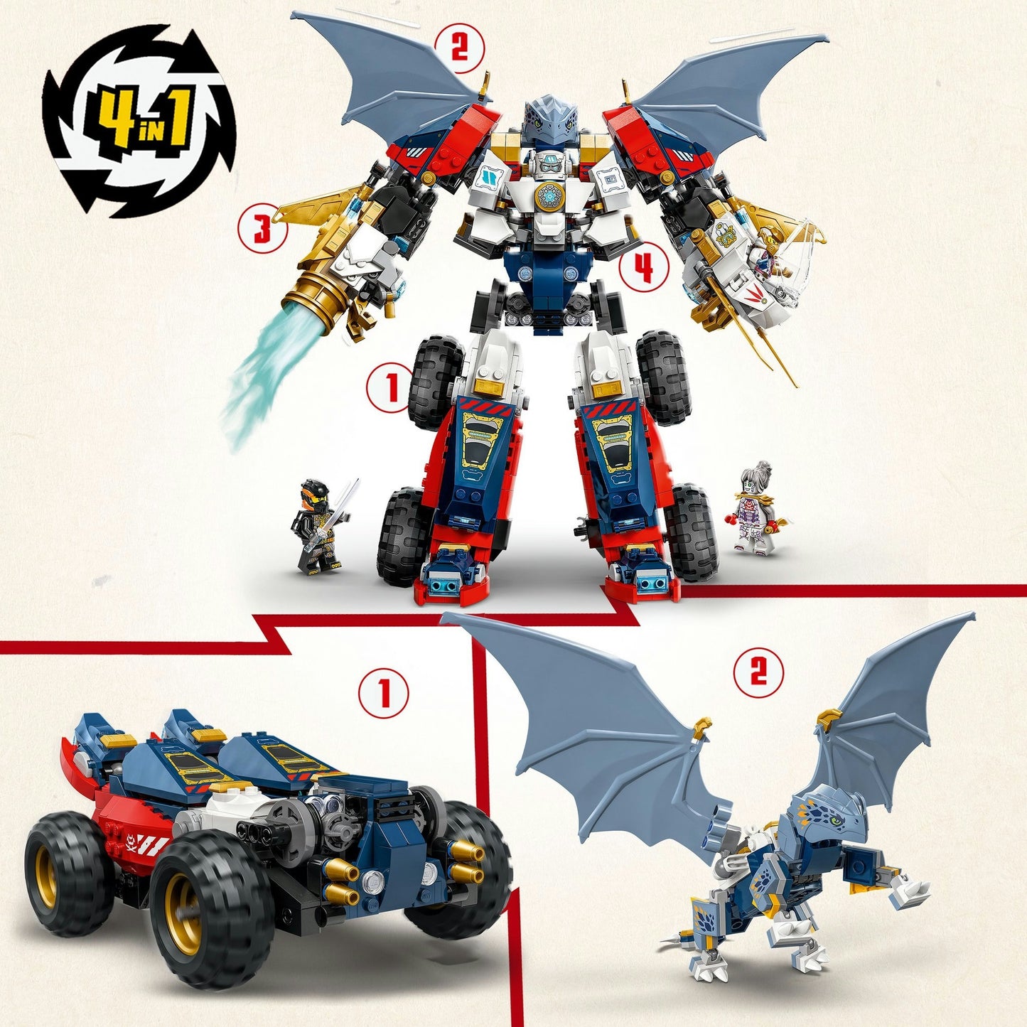 LEGO ninjago 71834 zane's ultra-combomecha