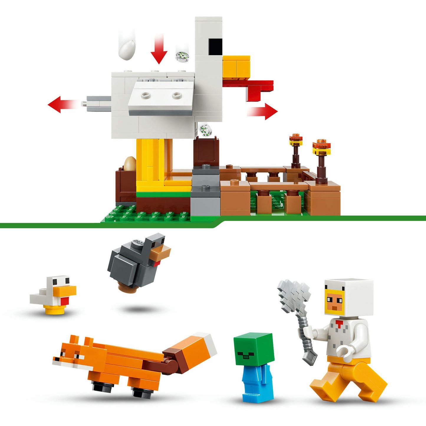 LEGO minecraft 21585 kippenboerderij