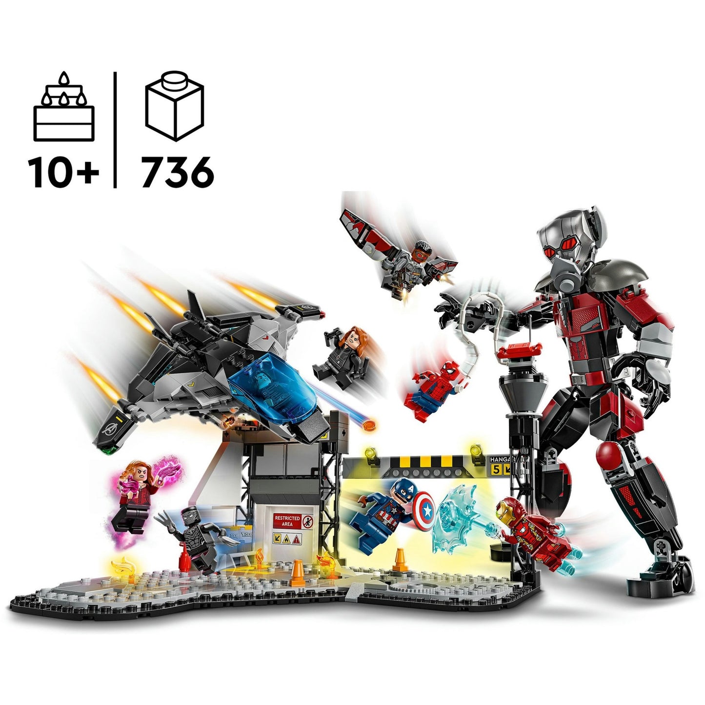 LEGO super heroes 76314 captain america civil war actiescene