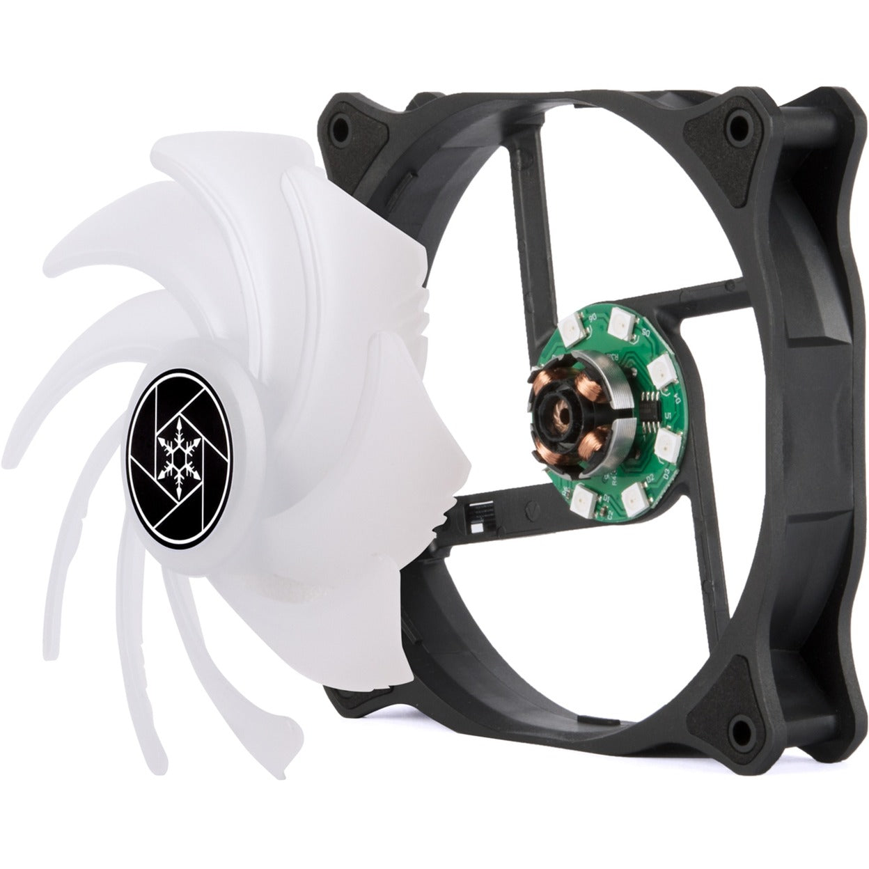 SilverStone air blazer 120r rgb case fan (zwart, 120 x 25 x 120 mm, pwm)