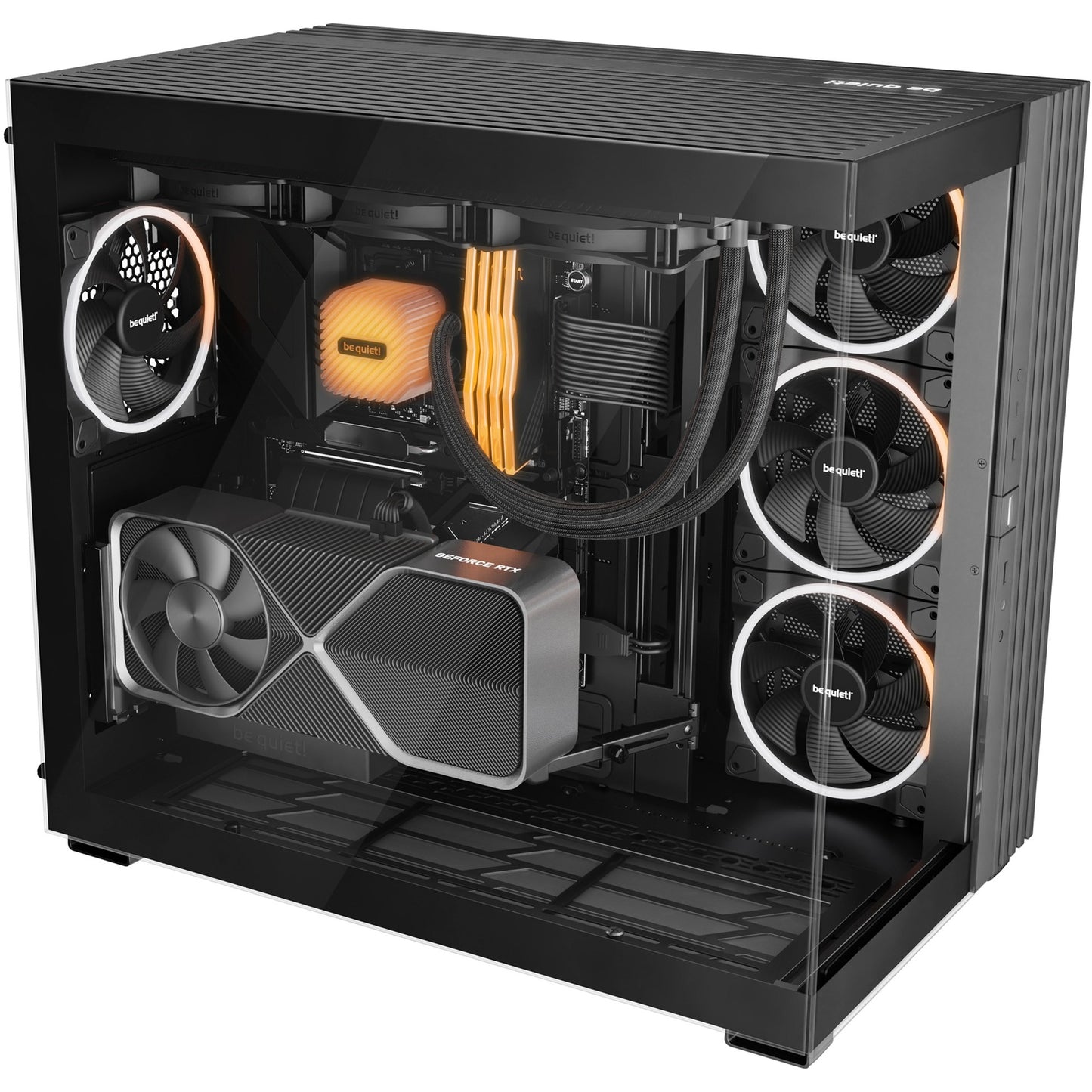 Be Quiet! light base 900 dx big tower behuizing (zwart | 2x usb-a | 1x usb-c | rgb | window)
