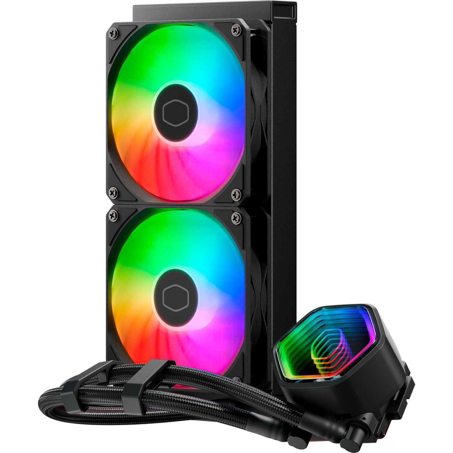 Cooler Master masterliquid 240 core ii argb waterkoeling (zwart, 4-pins pwm fan-connector)
