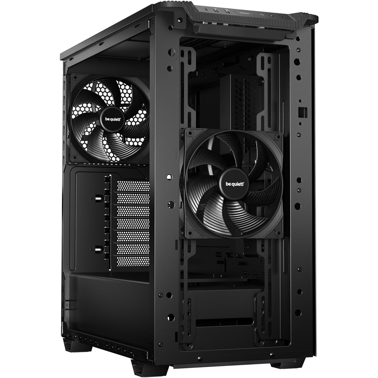 Be Quiet! pure base 501 airflow midi tower behuizing (zwart | 2x usb-a | 1x usb-c)