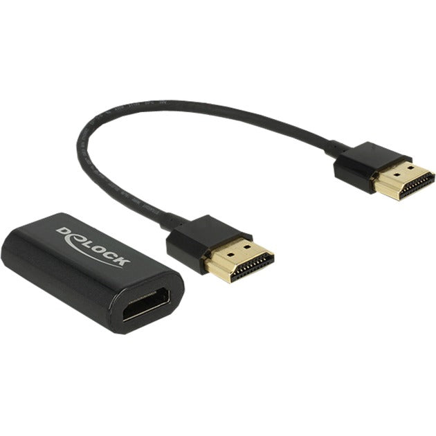 DeLOCK hdmi a (female) > vga (female) adapter (zwart, 0,15 meter)