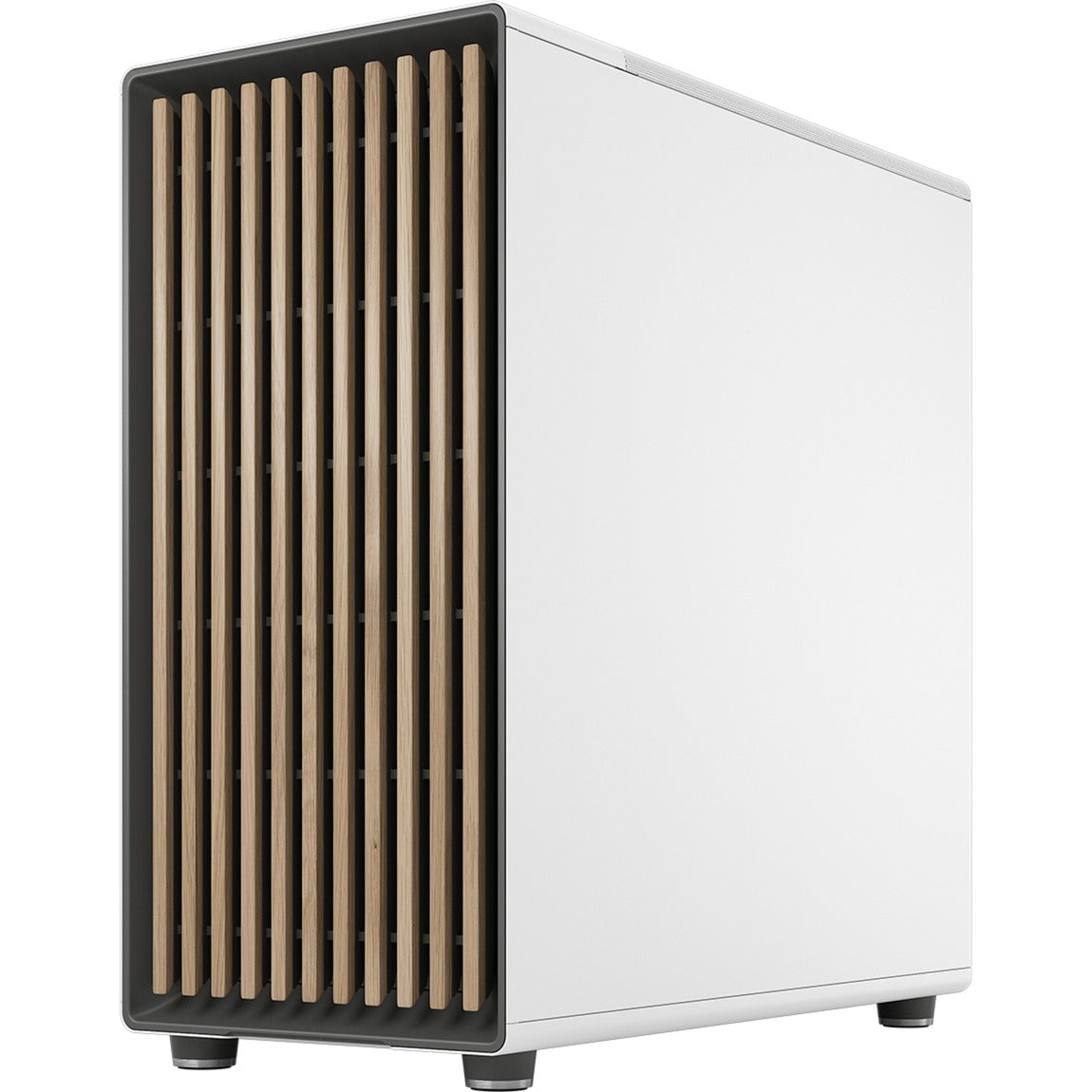 Fractal Design north xl midi tower behuizing (wit houtkleur | 2x usb-a | 1x usb-c | tempered glass)