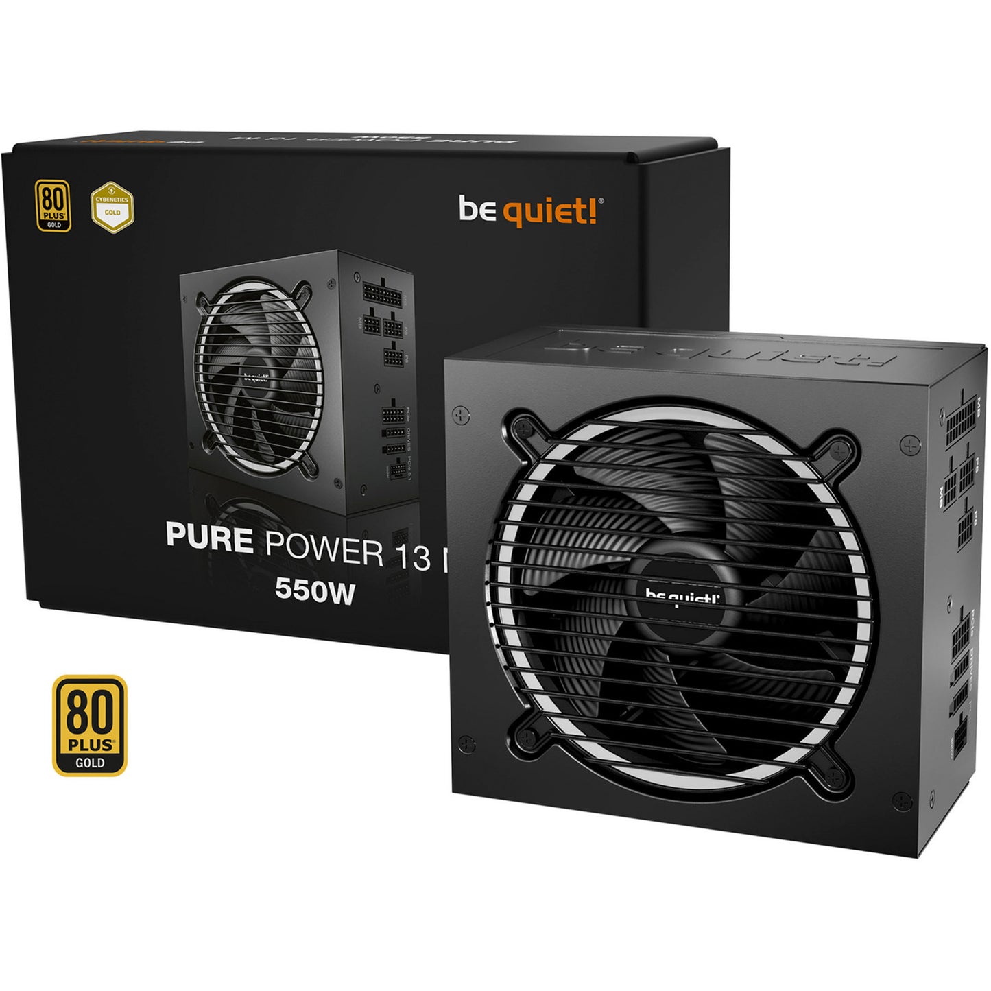 Be Quiet! pure power 13 m modulaire 550 watt voeding (zwart, 1x 12v-2x6, 2x pcie)