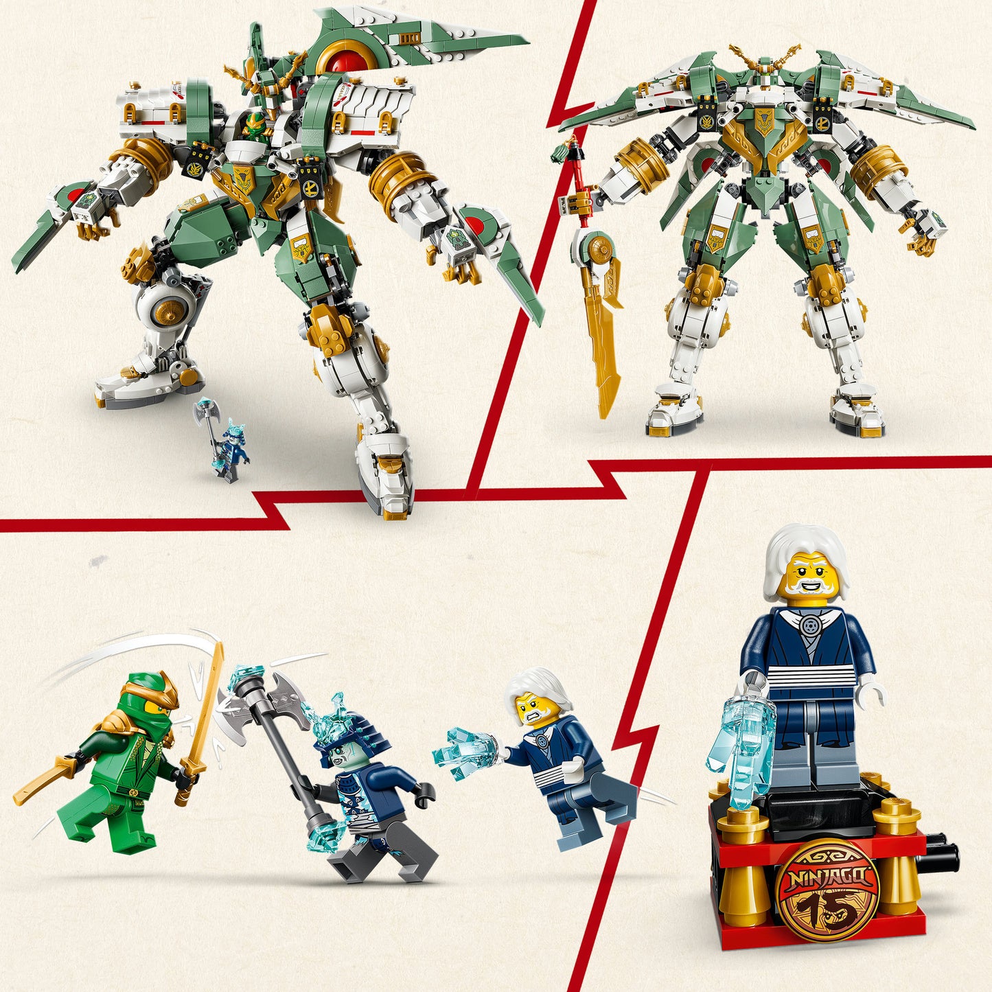 LEGO ninjago 71860 15-jarig jubileum: lloyds reusachtige mecha