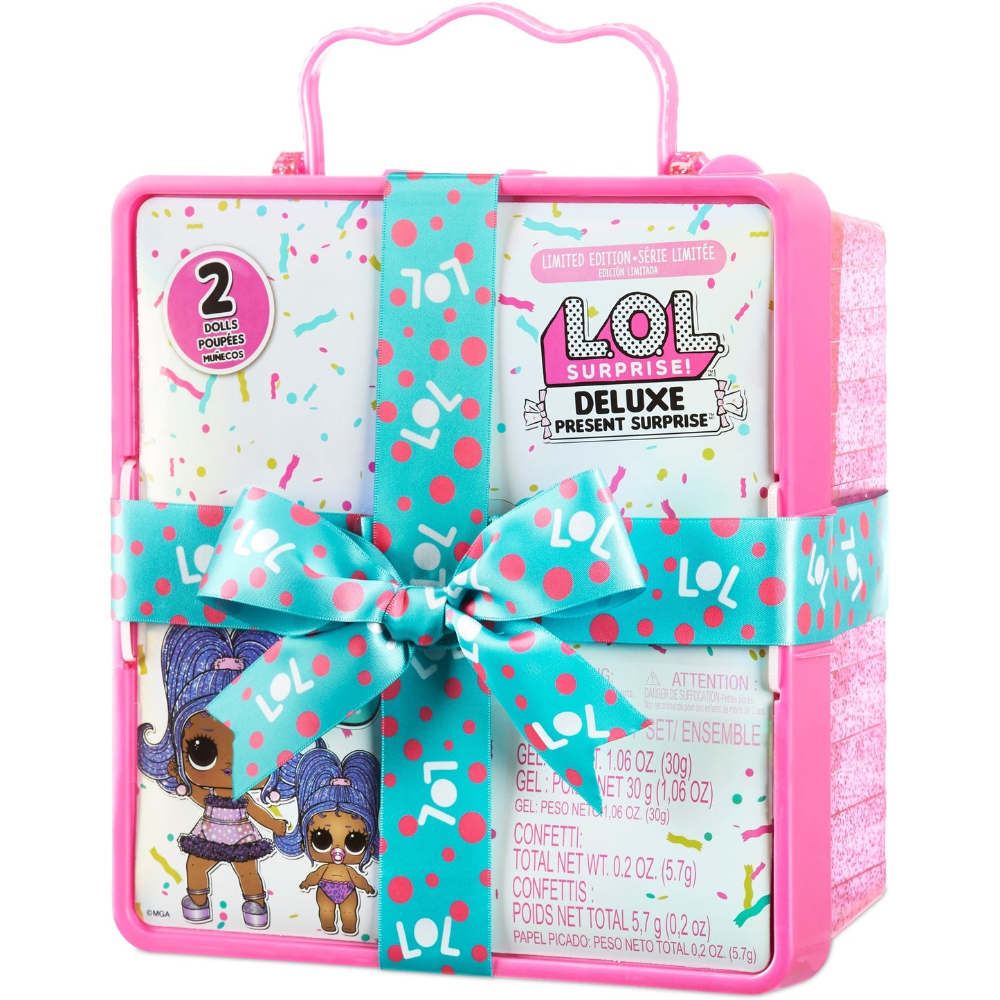 MGA Entertainment l.o.l. surprise! deluxe present surprise serie 2 pyjamafeestje pop