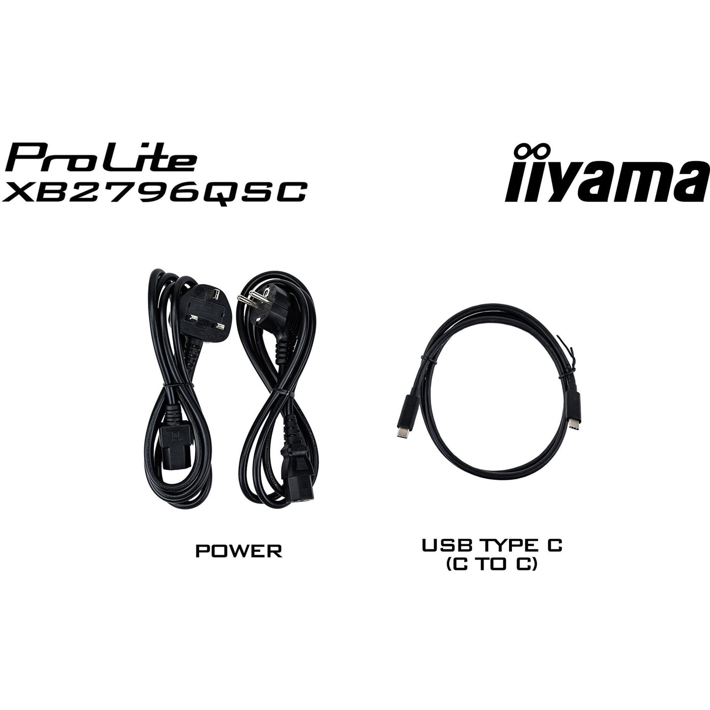 Iiyama prolite xb2796qsc-b1 27 monitor (zwart (mat), 75 hz, hdmi, usb-c, audio)