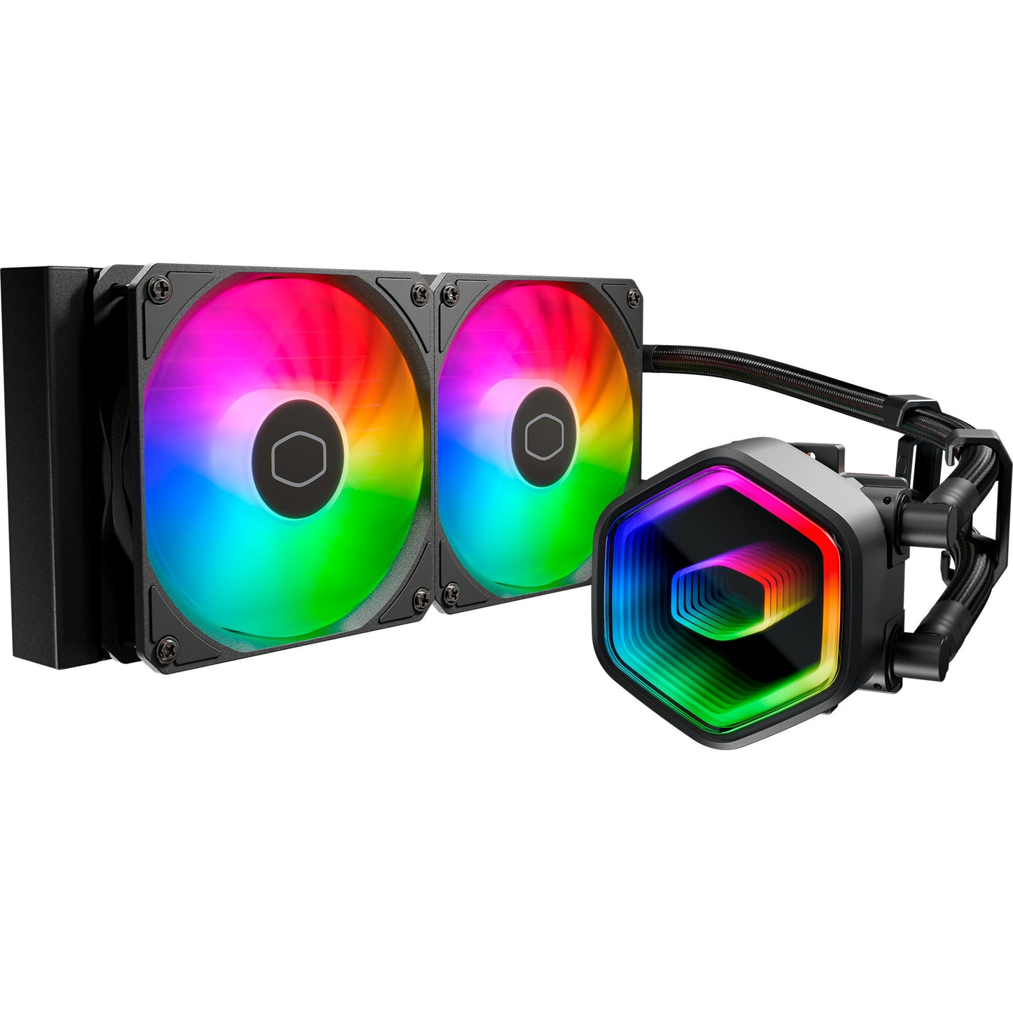 Cooler Master masterliquid 240 core ii argb waterkoeling (zwart, 4-pins pwm fan-connector)