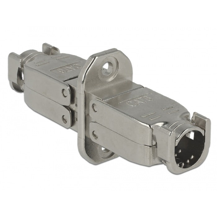 DeLOCK koppeling voor netwerkkabel cat.6a stp (zilver)