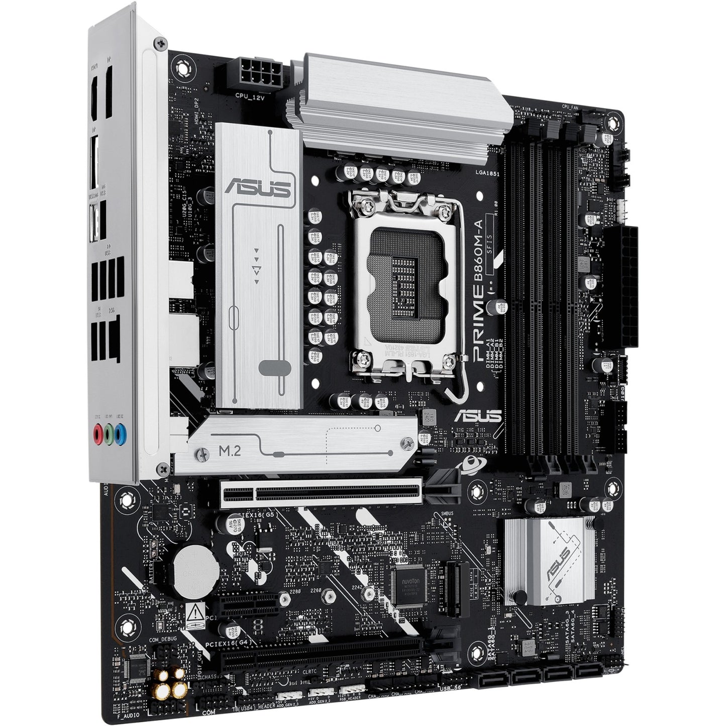 ASUS prime b860m-a-csm socket 1851 moederbord (raid, 2.5 gb-lan, sound, µatx)