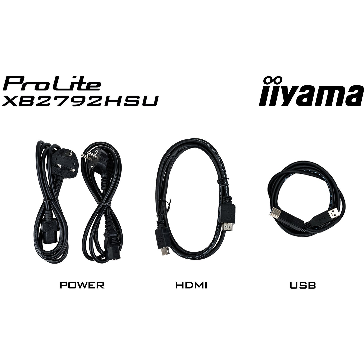 Iiyama prolite xb2792hsu-b1 27 monitor (zwart (mat), hdmi, displayport, 2x usb-a, usb-b, 120 hz)