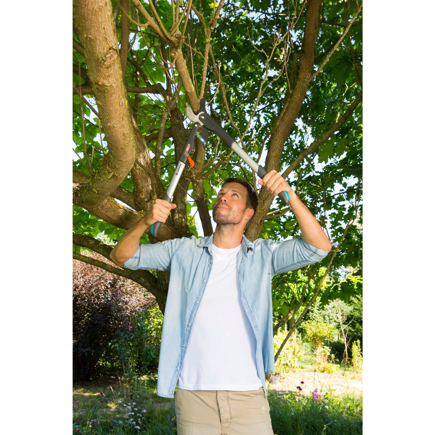 GARDENA comfort hefboomtakkenschaar smartcut (grijs turquoise, 8773-20)