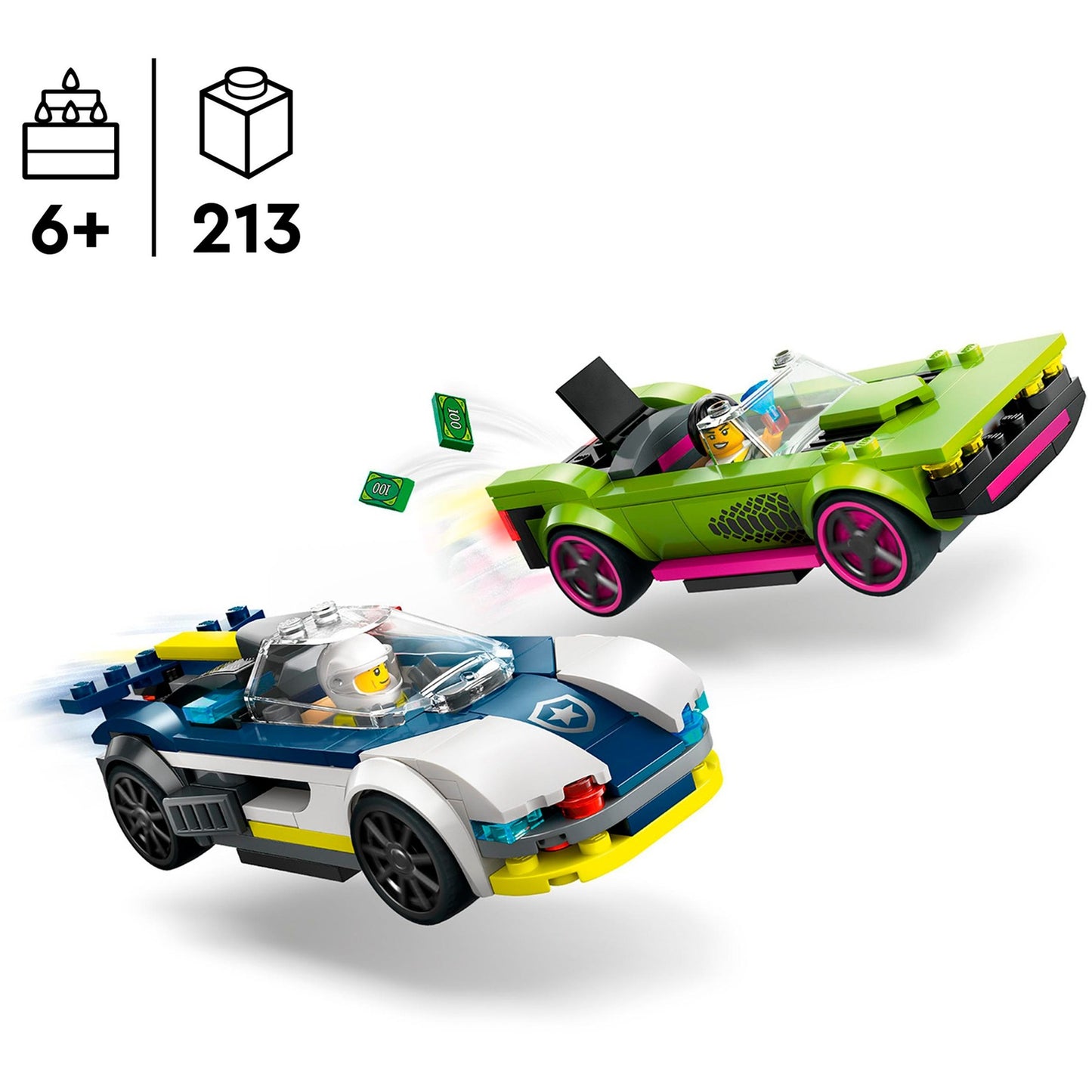 LEGO city - politiewagen en snelle autoachtervolging constructiespeelgoed (60415)