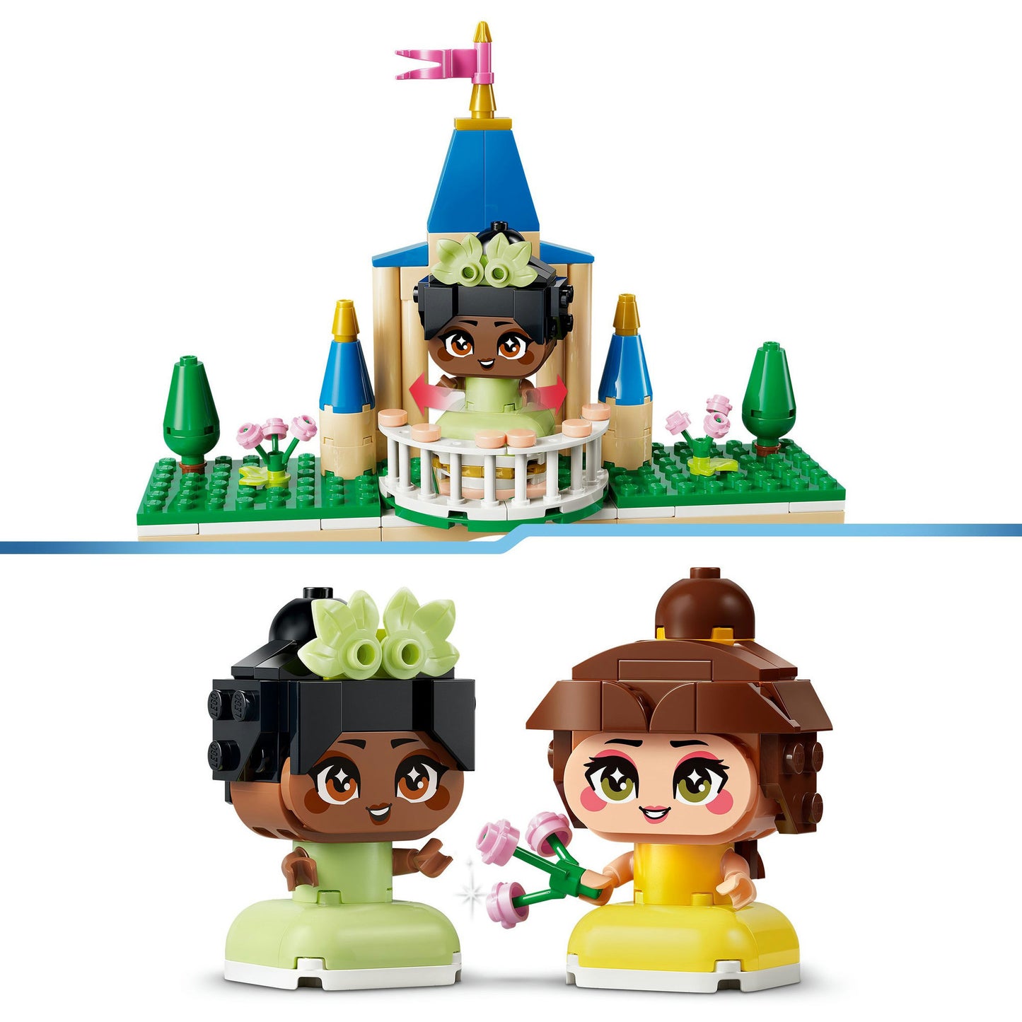 LEGO disney princess 43291 mini belle en tiana met kasteel