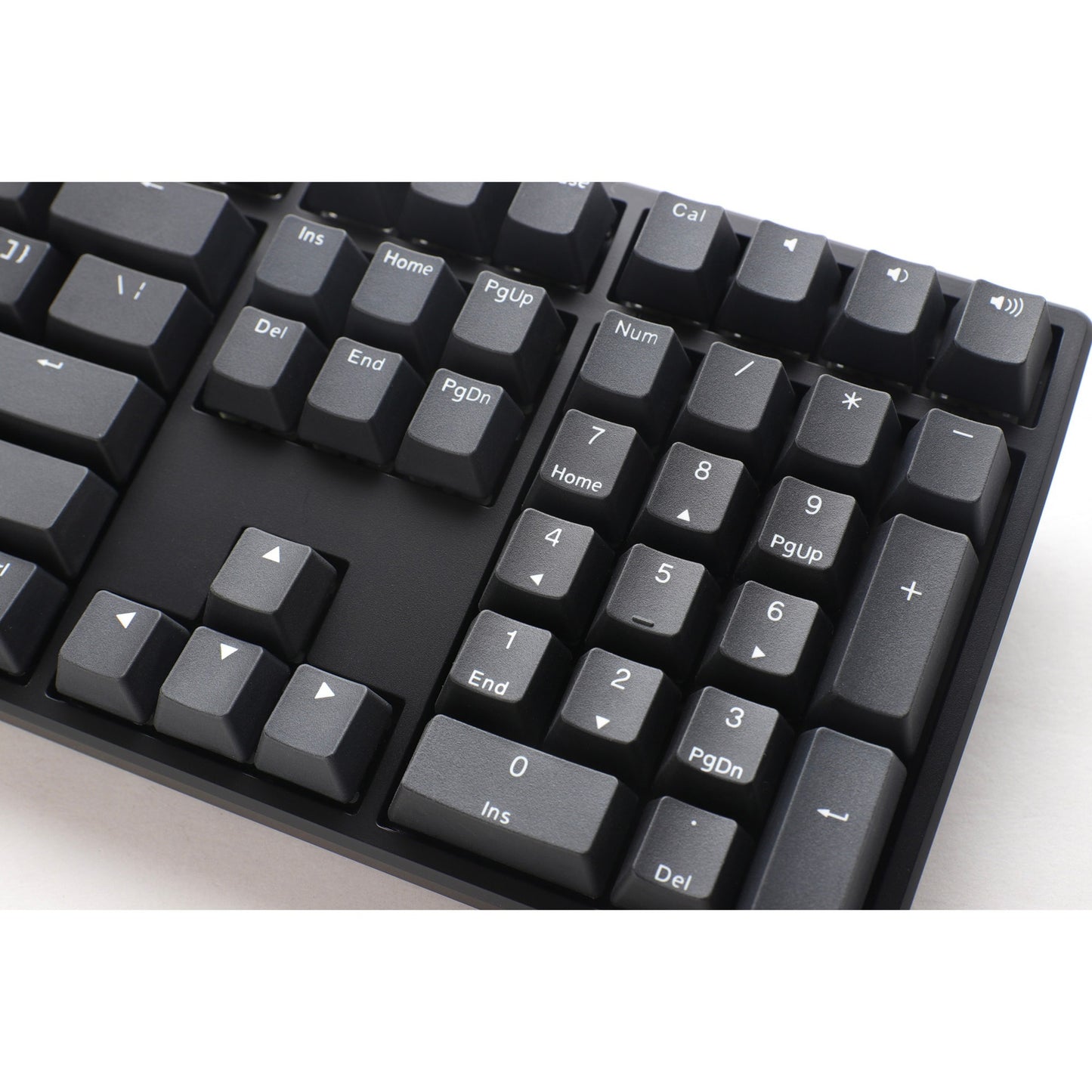 Ducky origin phantom black mechanisch toetsenbord (zwart, us lay-out (qwerty), cherry mx blue, 100%, hot swap, pbt double-shot keycaps)