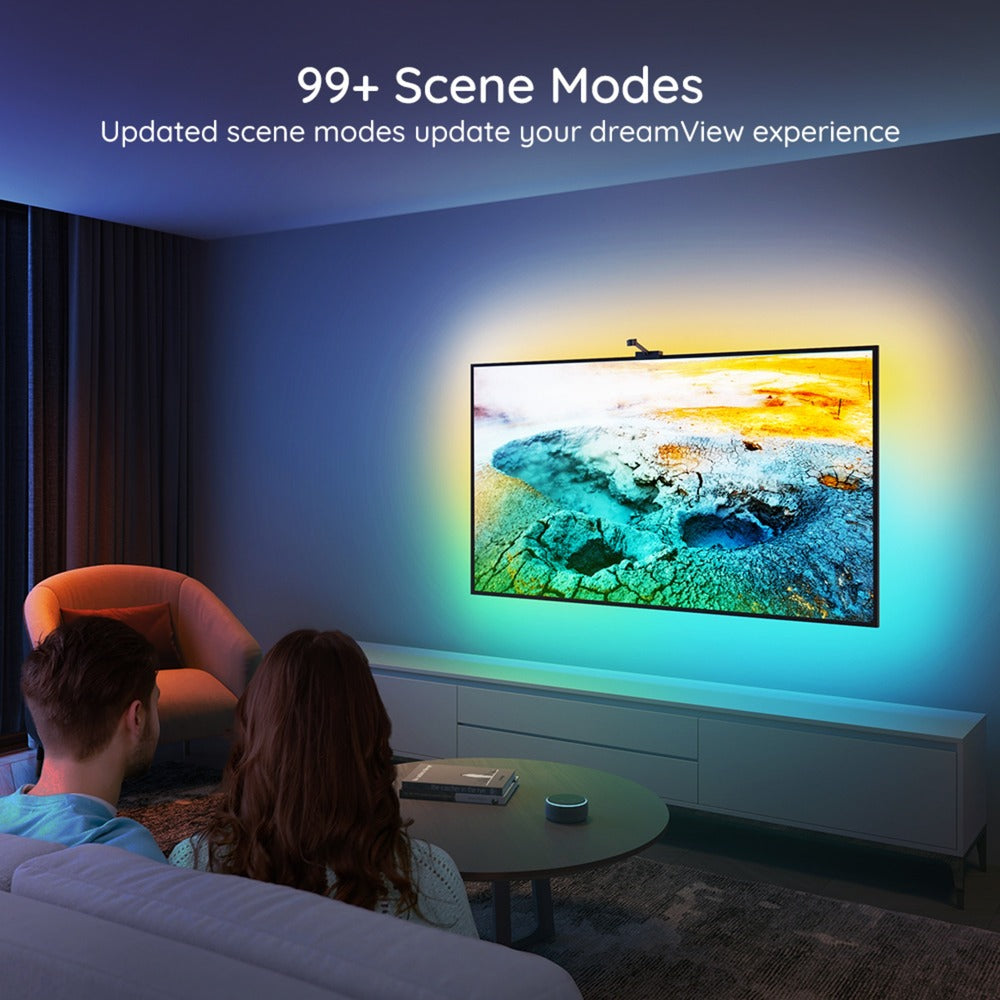 Govee h6199 dreamview t1 tv achtergrondverlichting sfeerverlichting (5 meter, rgbic, wifi, bluetooth, voor 75 - 85 inch tv's)