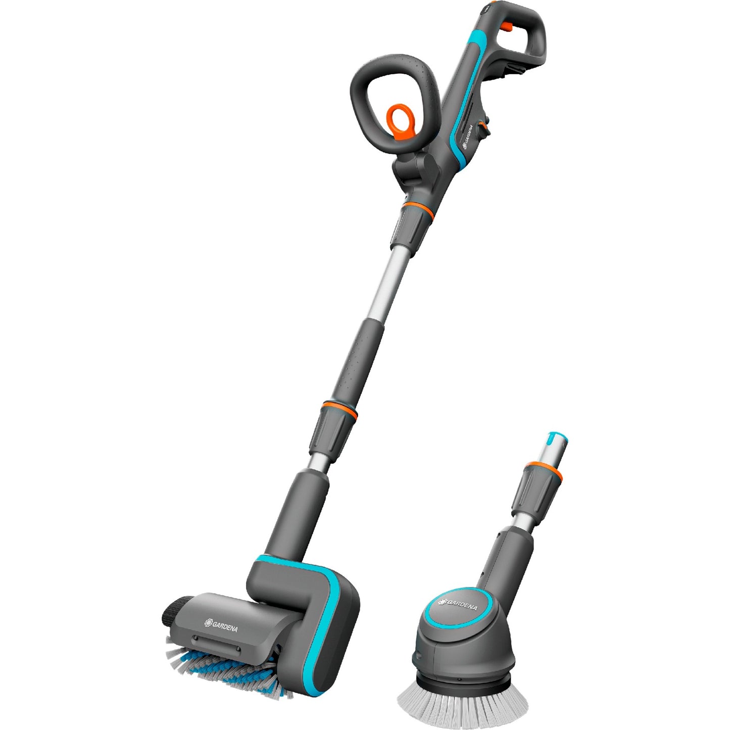 GARDENA aquabrush universal accu-multireiniger 04 18v p4a solo vloerreiniger (grijs turquoise, 14842-55, power for all alliance, accu en lader niet inbegrepen)