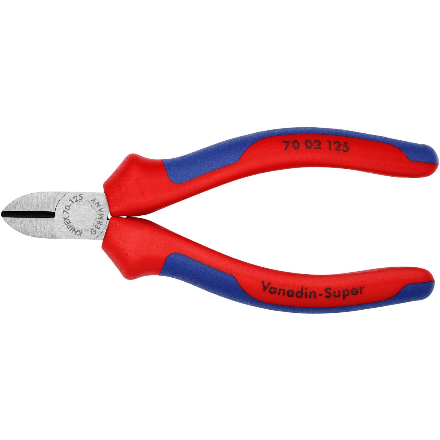 KNIPEX zijsnijtang 70 02 125 kniptang (rood blauw)