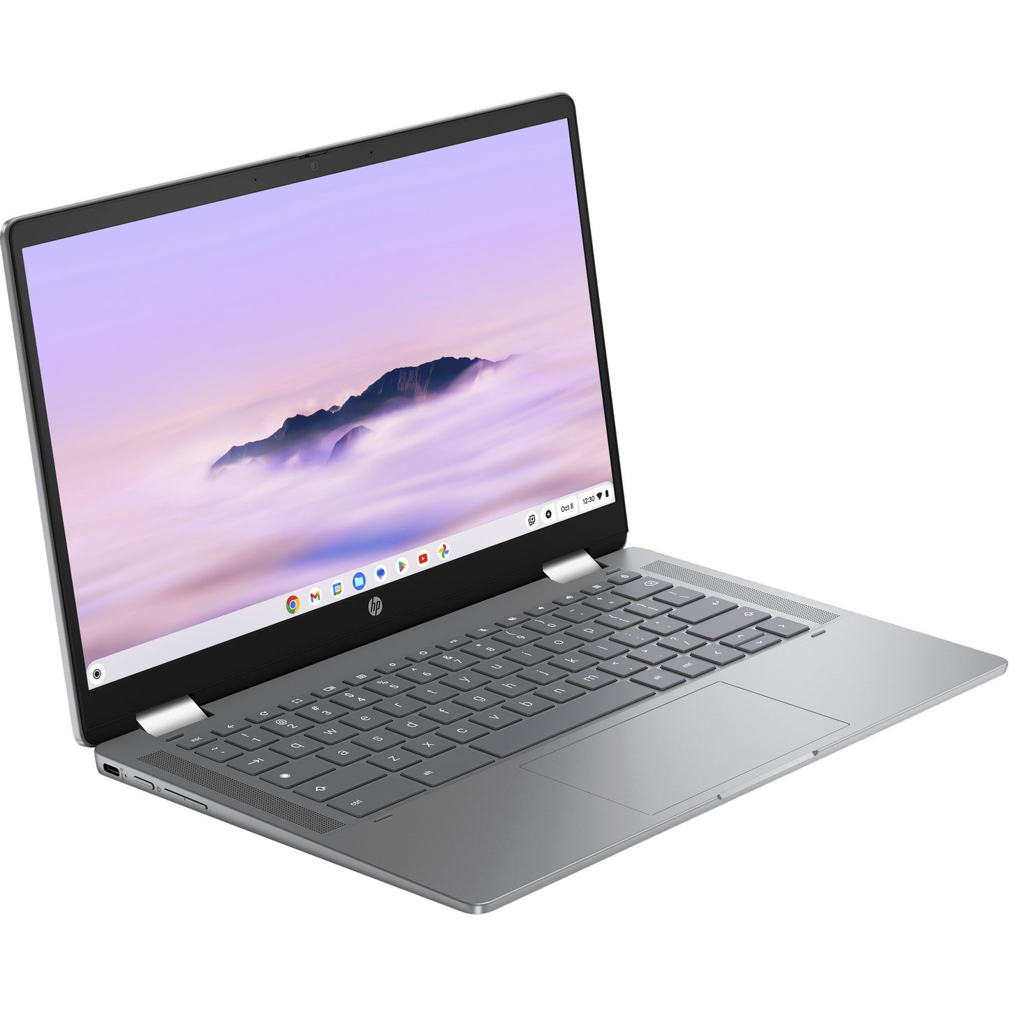 HP chromebook x360 14b-cd0075nd (a12m4ea) 14 2-in-1 laptop (zilver | core i3-n305 | uhd graphics | 8 gb | 256 gb ufs | touch)