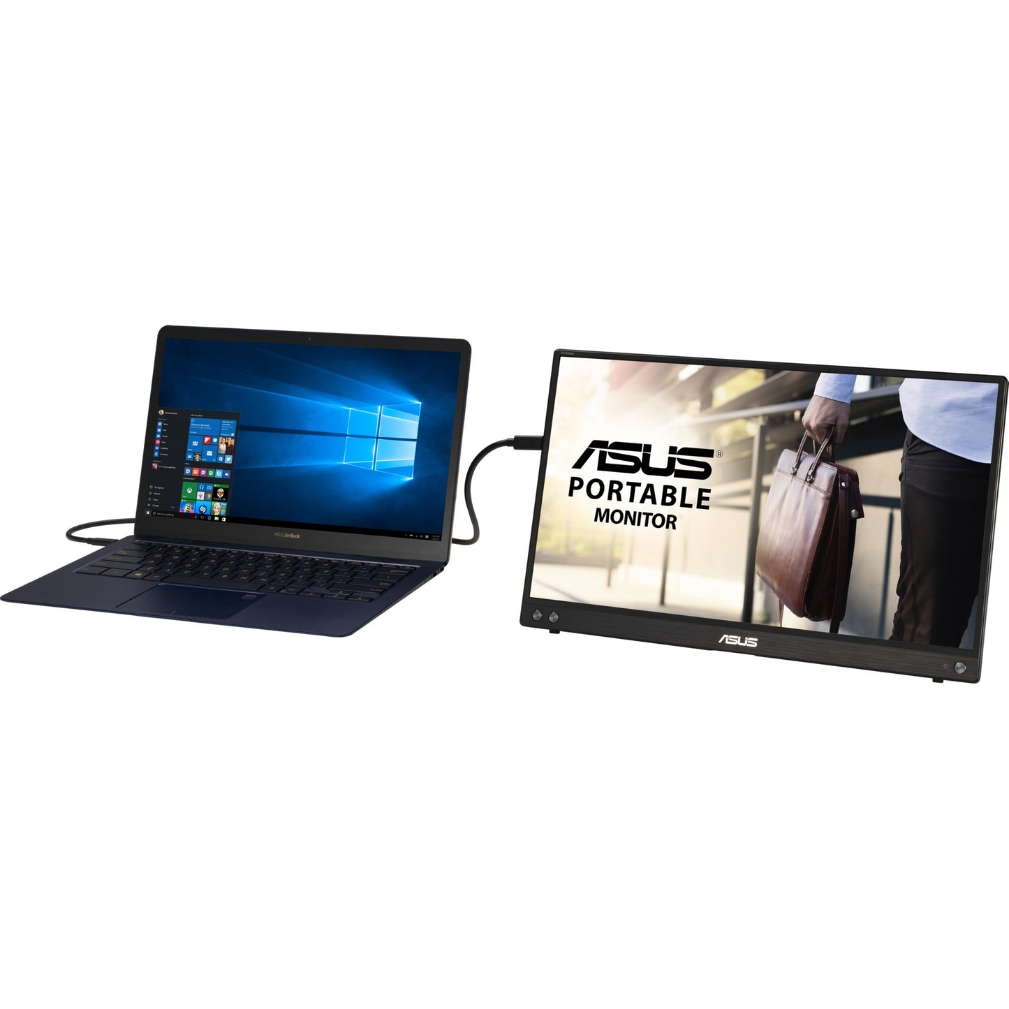 ASUS zenscreen mb16acv 16 monitor (zwart, usb-c)