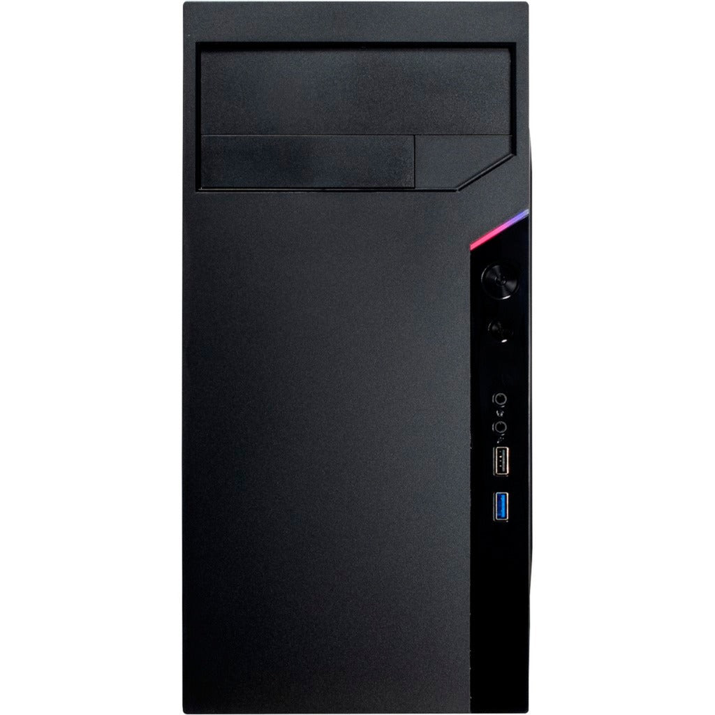 Inter-Tech it-6505 reto mini tower behuizing (zwart | 2x usb-a)