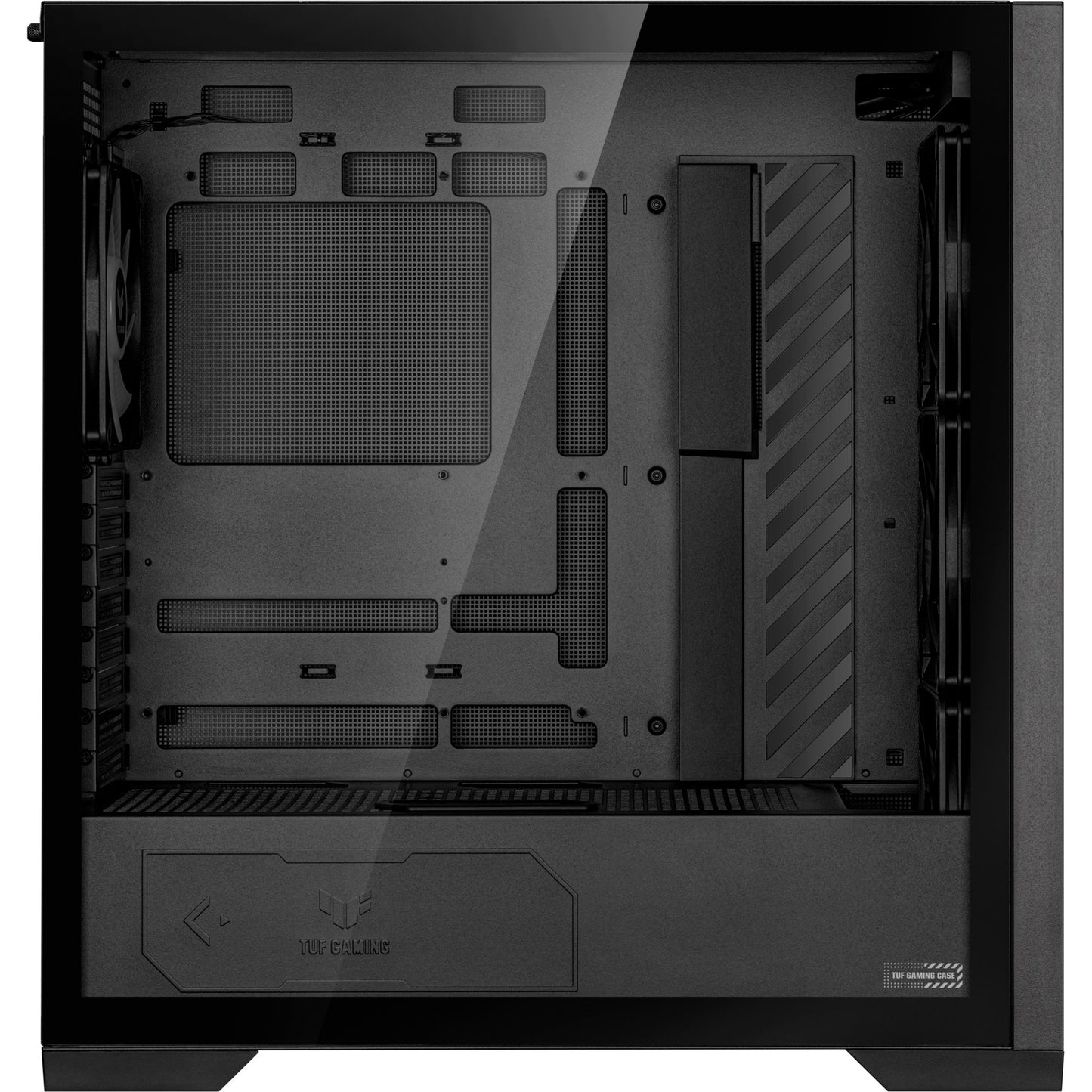 ASUS tuf gaming gt302 argb midi tower behuizing (zwart | 2x usb-a | 1x usb-c | rgb | tempered glass)