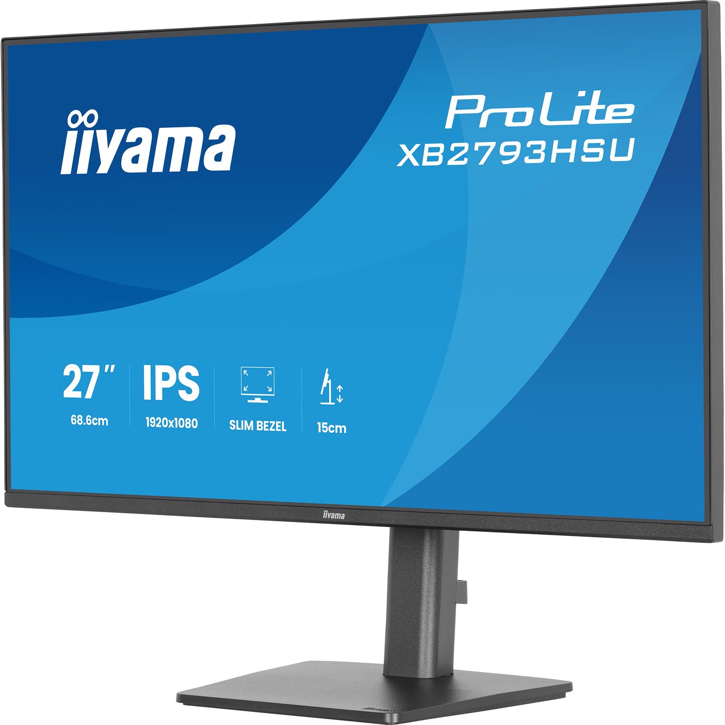 Iiyama prolite xb2793hsu-b1 27 monitor (zwart (mat), hdmi, displayport, 2x usb-a, usb-b)