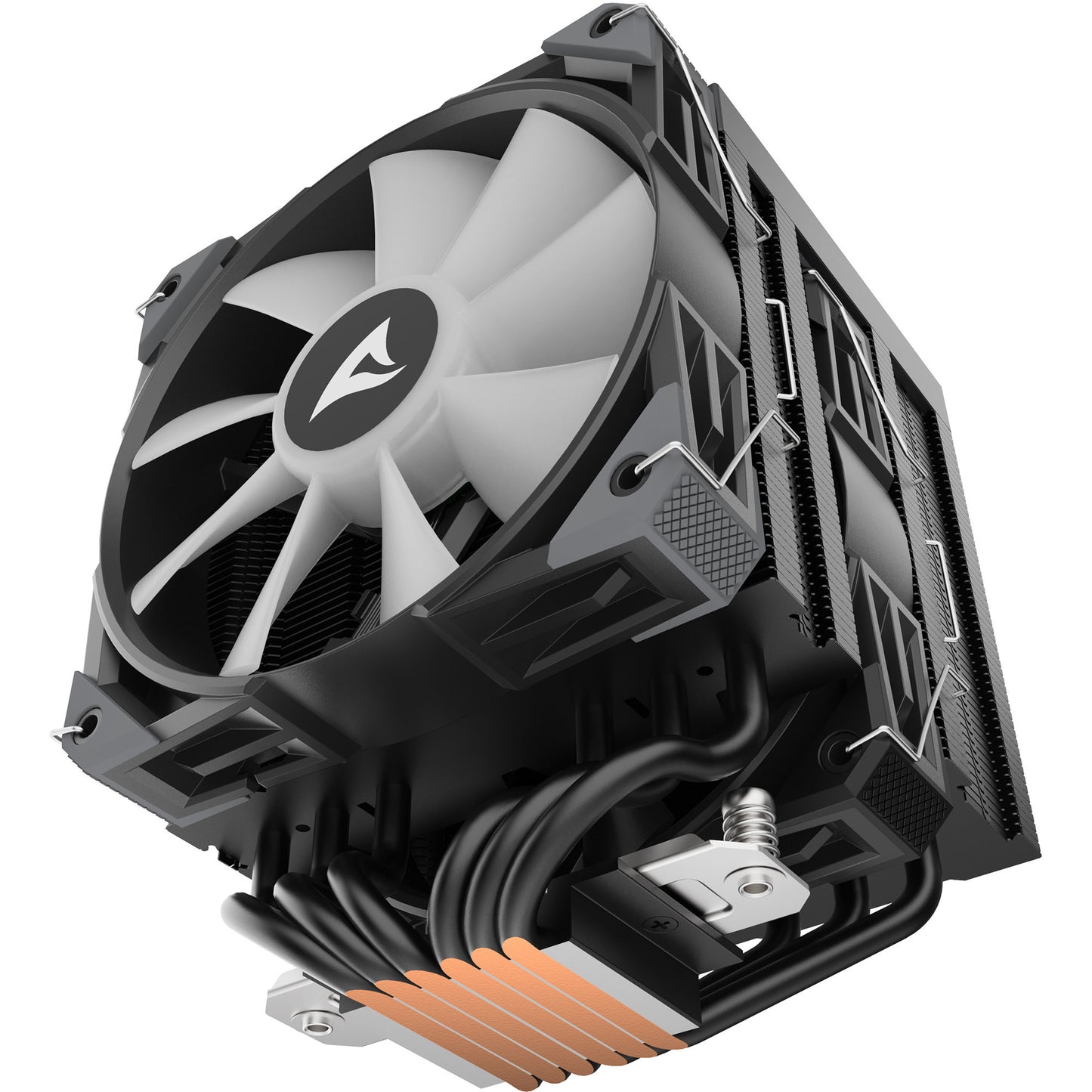 Sharkoon a60 rgb cpu-koeler (zwart, 4-pins pwm fan-connector)