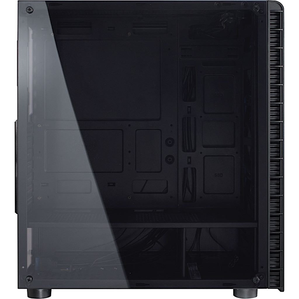 Inter-Tech cxc2 midi tower behuizing (zwart | 3x usb-a | window)