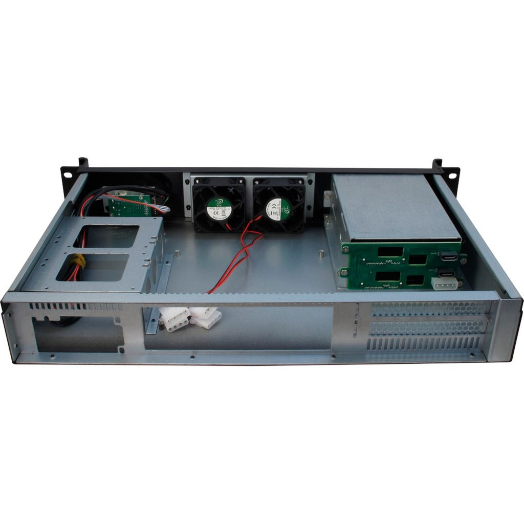 Inter-Tech 1.5u-1528l rack behuizing (zwart | 2x usb-a)